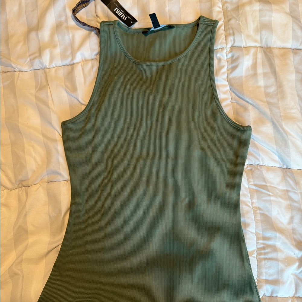 White House Black Market Sage Green Tank Top